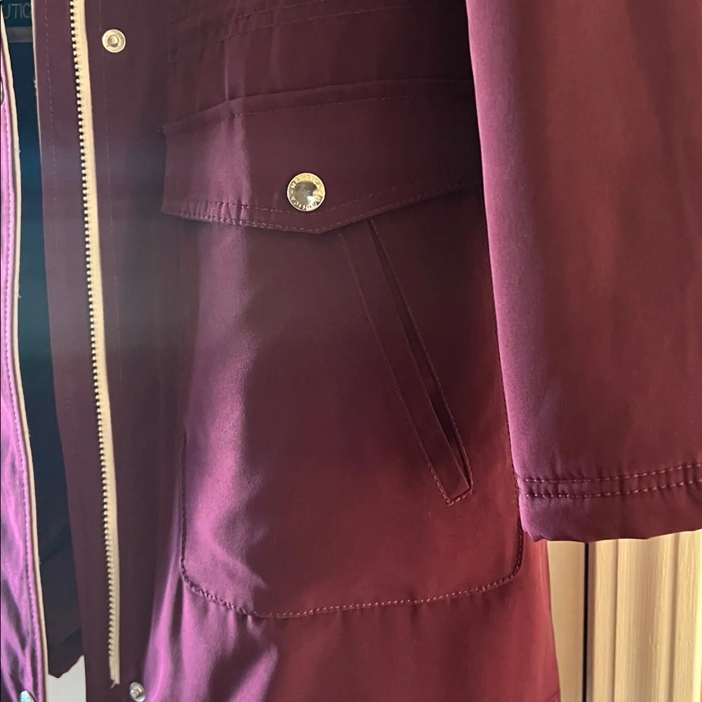It’s winter: Nautica Women's Deep Burgundy Utility Jacket - Picture 5 of 9